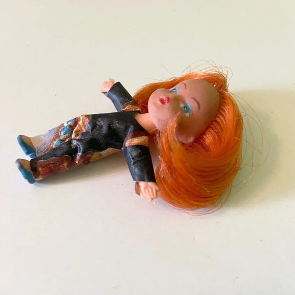 Vintage Liddle Kiddle Clone Doll Red Hair 2.5 Inch Tall - Picture 8 of 9
